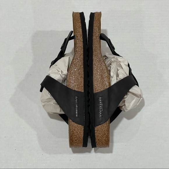 BIRKENSTOCK Women’s Gizeh Oiled Leather - Black - Sz- 9-9.5 US / 40 EU - Picture 5 of 7